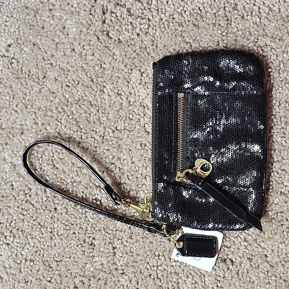 Coach Poppy Sequin Small Wristlet